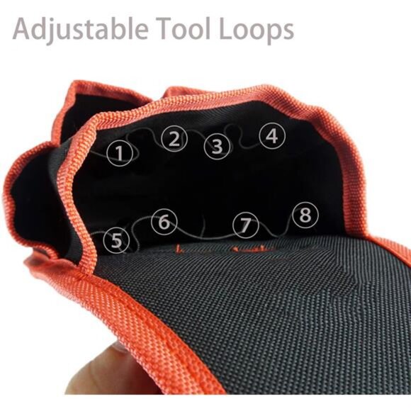 Canvas Tool Pouch Tool Organizer Bag Electricians Organizer Pouch Waist Bag - Picture 4 of 8